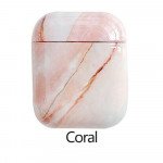 Wholesale Marble Design Hard Protective Case Cover for Apple Airpods [2 / 1] Charging Case (Coral)
